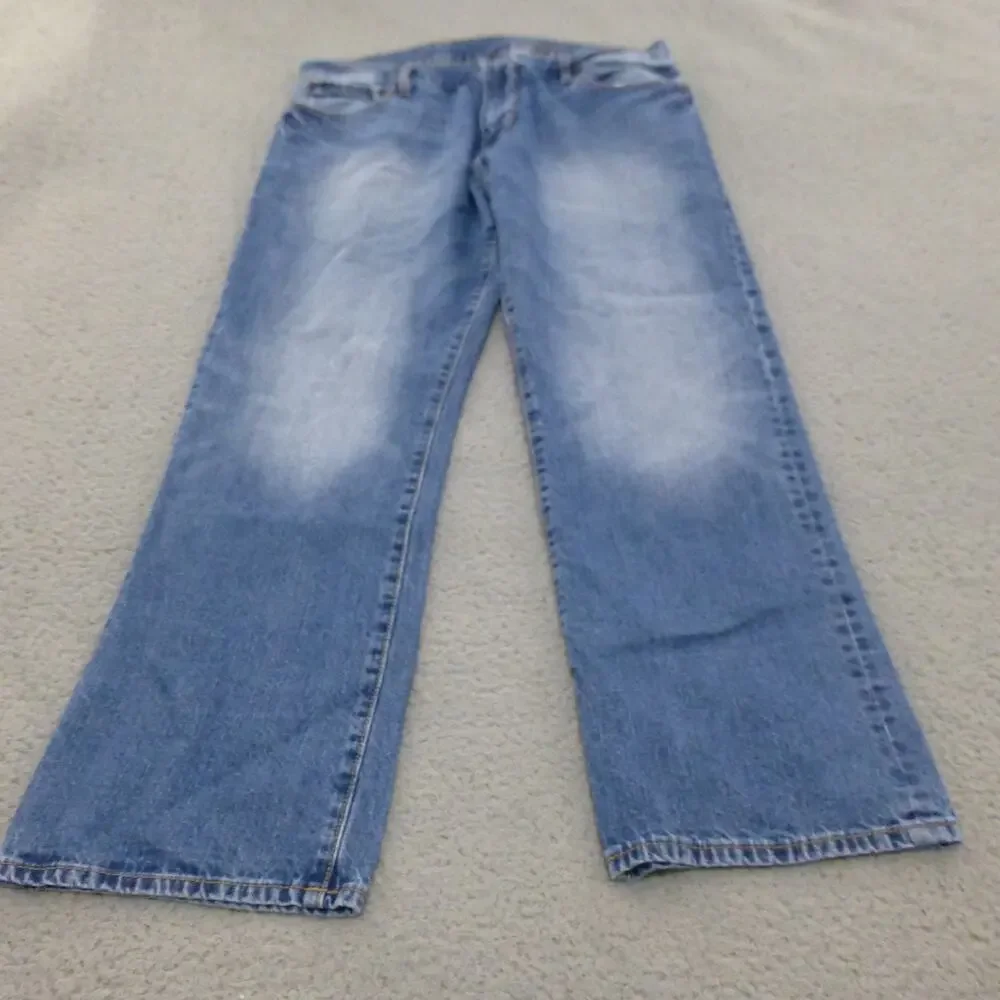 Gap Jeans Mens 36x30 Standard Straight Medium Wash Fade Denim Blue